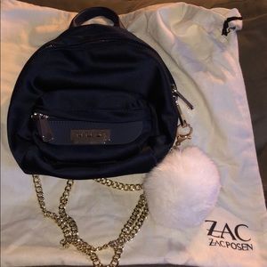 Zac Posen dark blue mini backpack